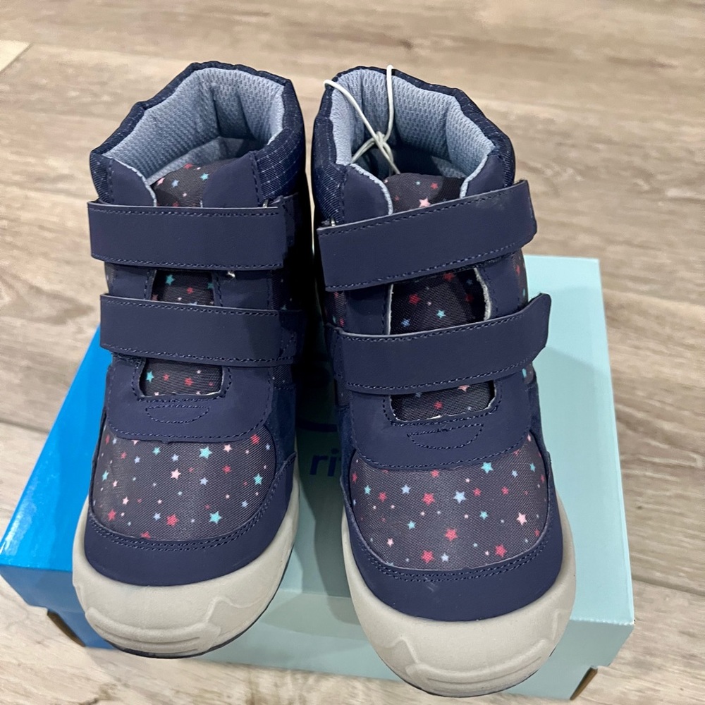 Stride rite silver navy multi boot size 13